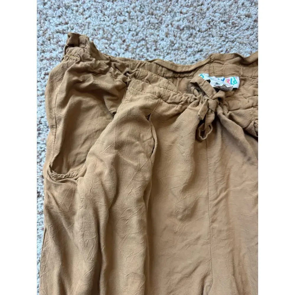 VINTAGE JAMS WORLD Bloomer Capri/Cropped khaki/tan pants, size women's Large